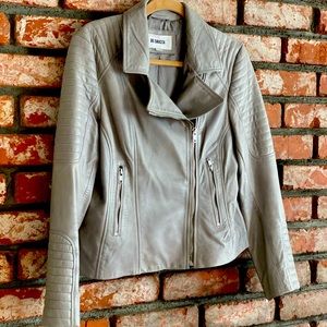 BB Dakota Light Gray Moto Jacket